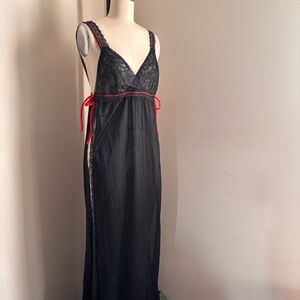 Sears Black and Red Lace Chemise